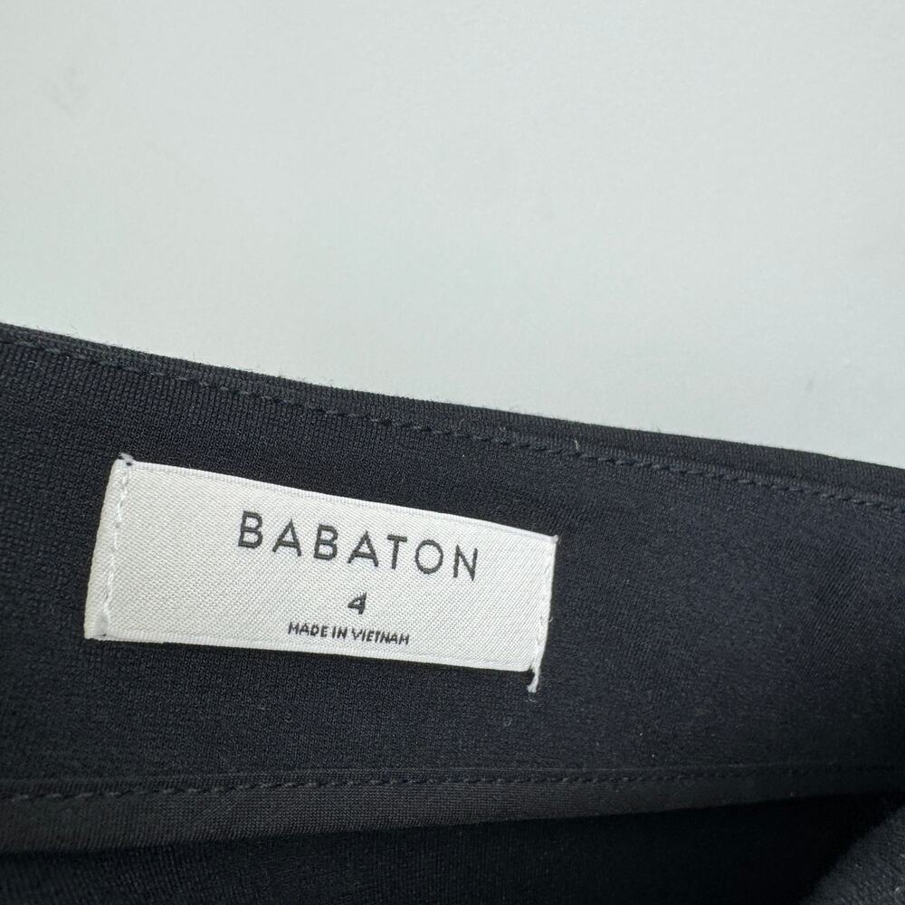 Babaton Aritzia Black Midi Pencil Skirt Billy Asymmetrical Waist Button Size 4 - Picture 7 of 9